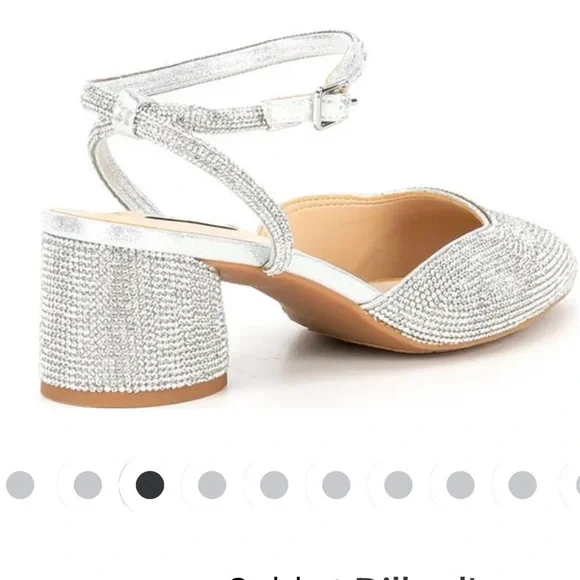 Alex Marie Silver Glitter Heeled Shoes 7.5 - Picture 7 of 8